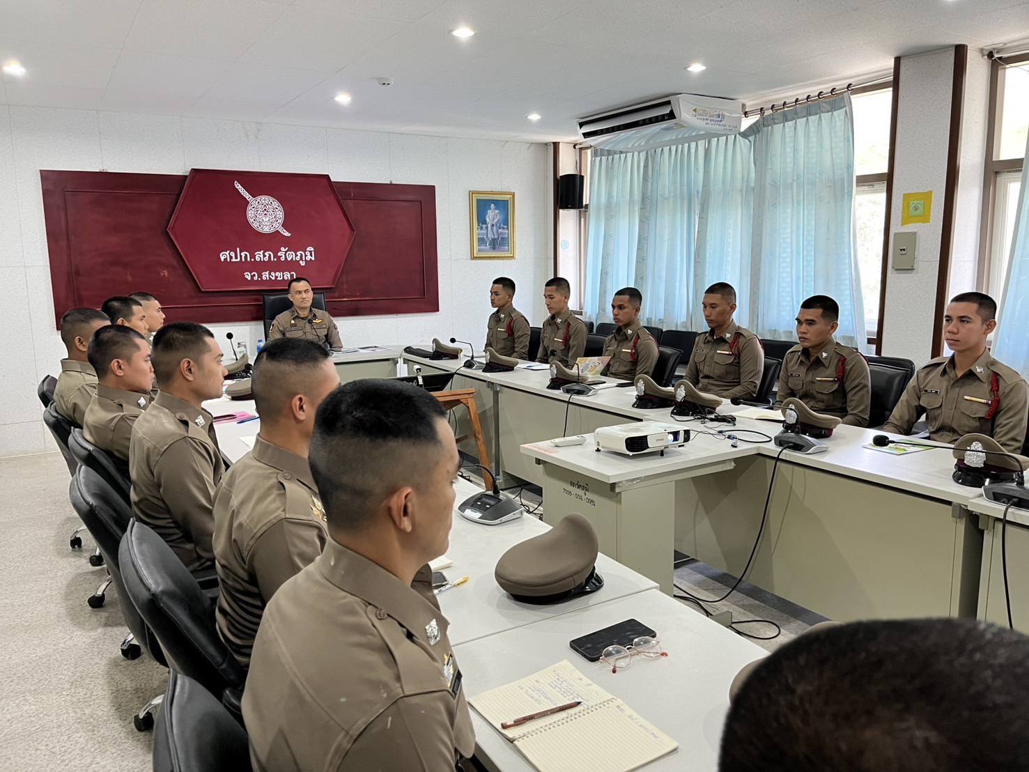 ประชุมประจำสัปดาห์ของนักเรียนนายสิบตำรวจ