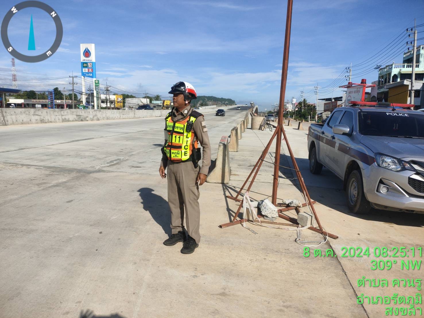 ตรวจสภาพการจราจร ช่วงก่อสร้างสะพานข้ามแยกคูหา