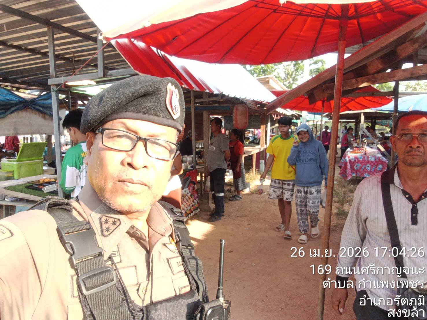 ลาดตระเวณป้องกันพื้นที่จุดเสี่ยงในเขตรับผิดชอบ