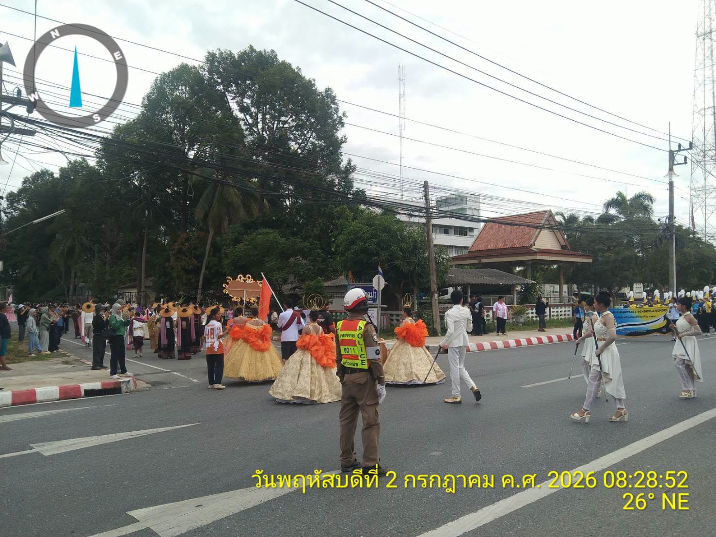 735831965_863660866408030_8422069230095789548_n อำนวยความสะดวกการจราจร ขบวนพาเหรดของโรงเรียนมัธยมสิริวัณวรี 2 สงขลา