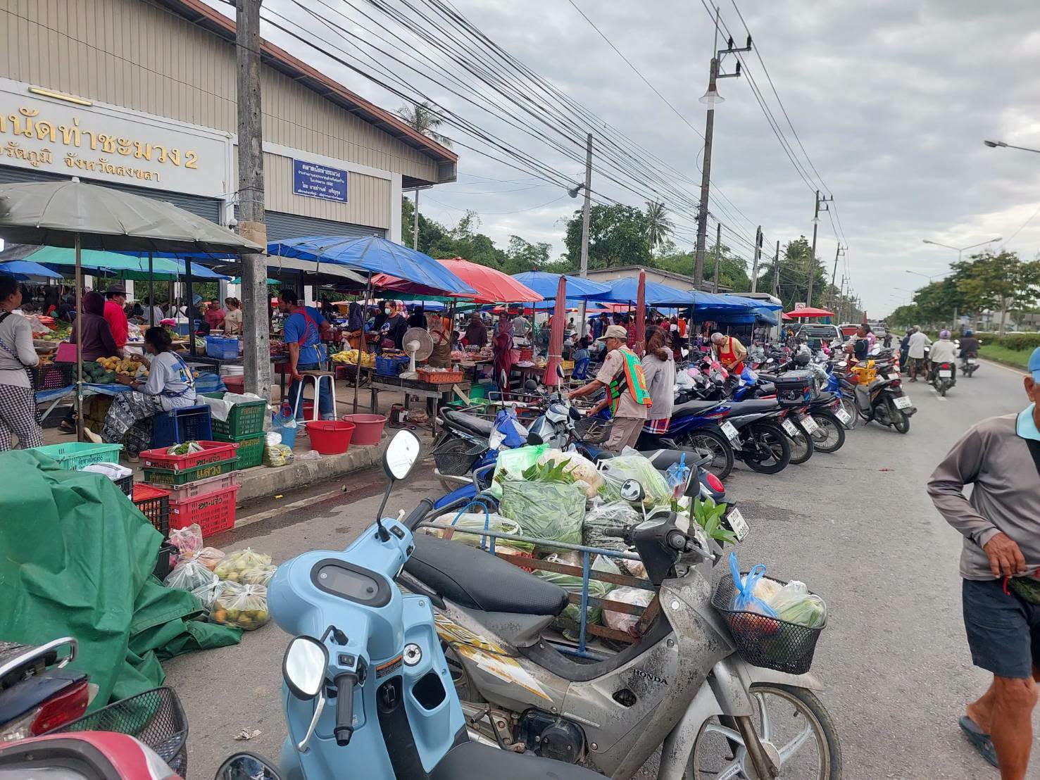 735877585_2046457485969772_6870977863897614196_n ร่วมกับอาสาสมัครตำรวจ ดูแลความปลอดภัยและอำนวยความสะดวกการจราจรบริเวณหน้าตลาดนัดท่าชะมวง หมู่ที่ 5 ตำบลท่าชะม่วง