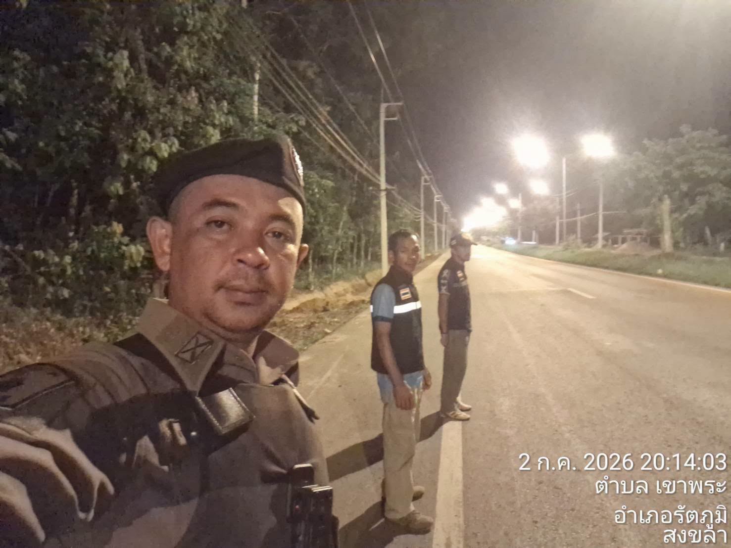 736020232_1027200680052477_2535530246413749951_n สายตรวจเขาพระ พร้อมชรบ.ในพื้นที่ ออกตรวจสอบเพื่อป้องกันการแข่งรถในทาง บ้านบนควนเขาพระ